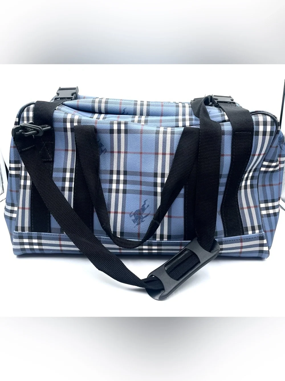 Vintage Burberry Blue Nova Check Duffle Bag